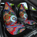 Custom NAIDOC Week 2024 Essendon Bombers Car Seat Cover Australia Aboriginal Dot Painting