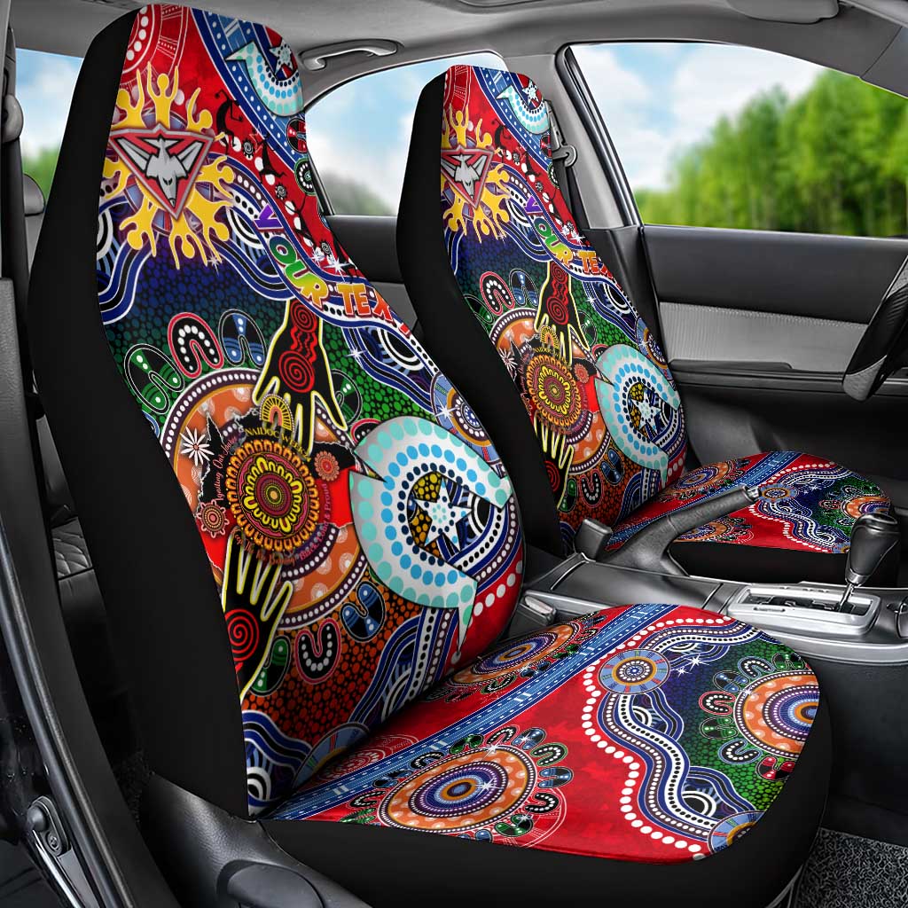 Custom NAIDOC Week 2024 Essendon Bombers Car Seat Cover Australia Aboriginal Dot Painting