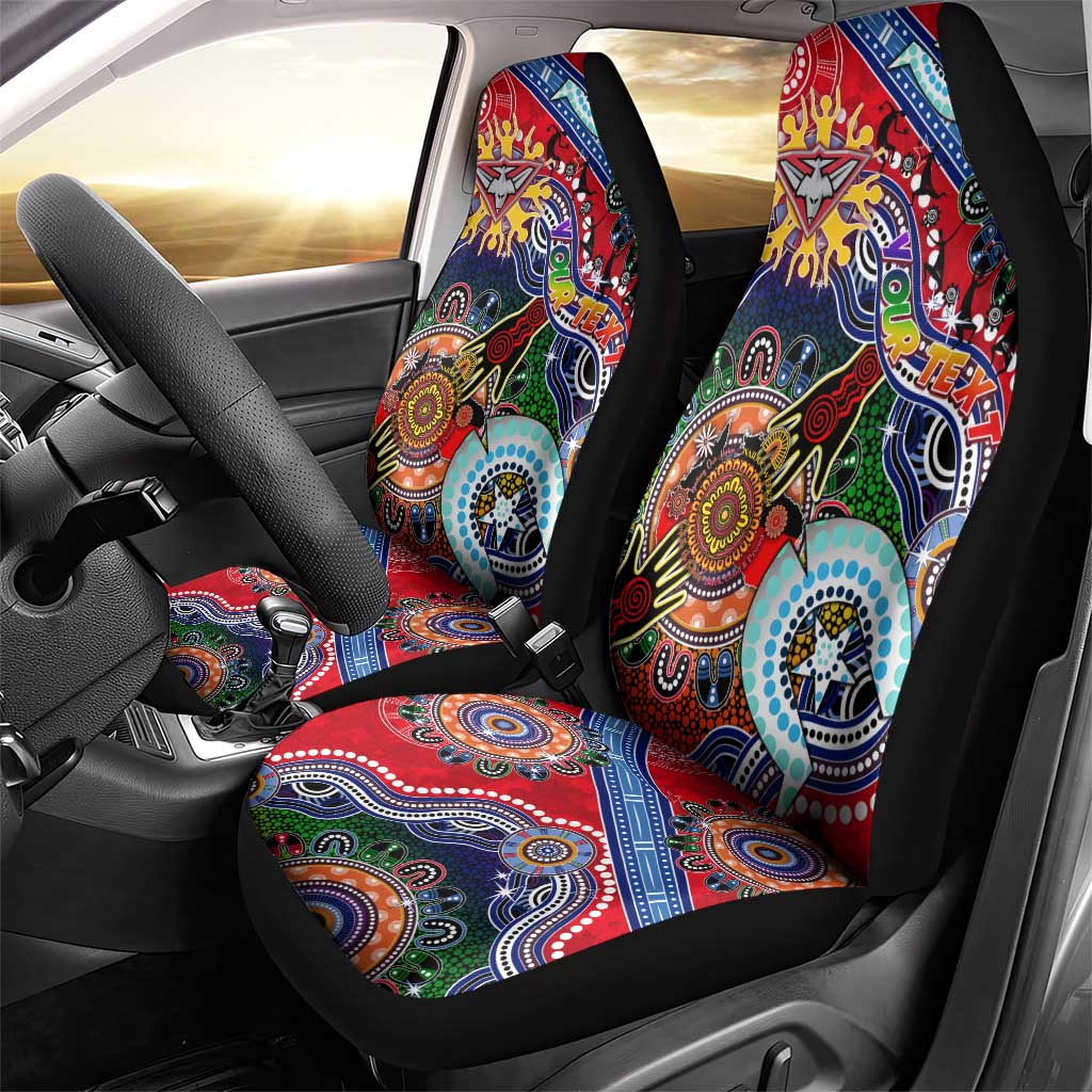 Custom NAIDOC Week 2024 Essendon Bombers Car Seat Cover Australia Aboriginal Dot Painting