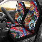 Custom NAIDOC Week 2024 Essendon Bombers Car Seat Cover Australia Aboriginal Dot Painting