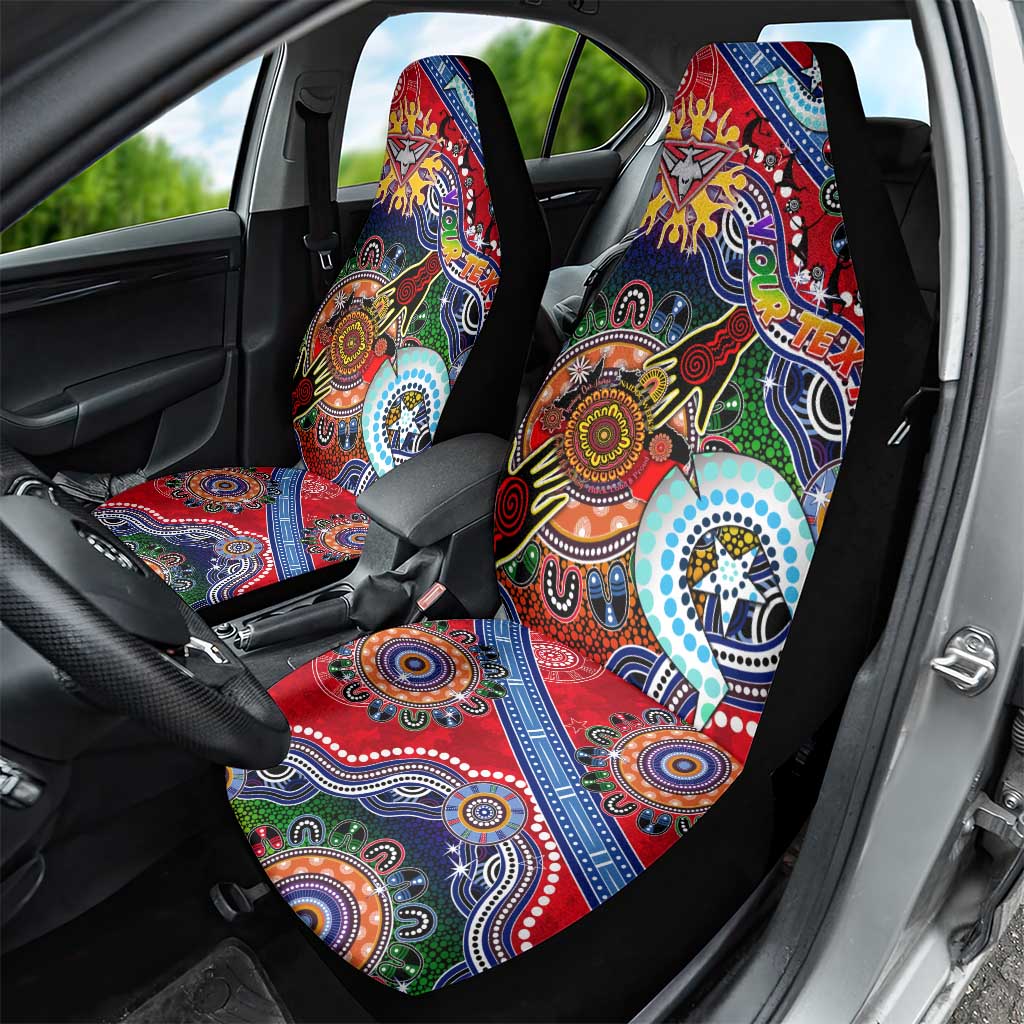 Custom NAIDOC Week 2024 Essendon Bombers Car Seat Cover Australia Aboriginal Dot Painting