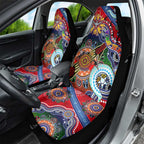 Custom NAIDOC Week 2024 Essendon Bombers Car Seat Cover Australia Aboriginal Dot Painting