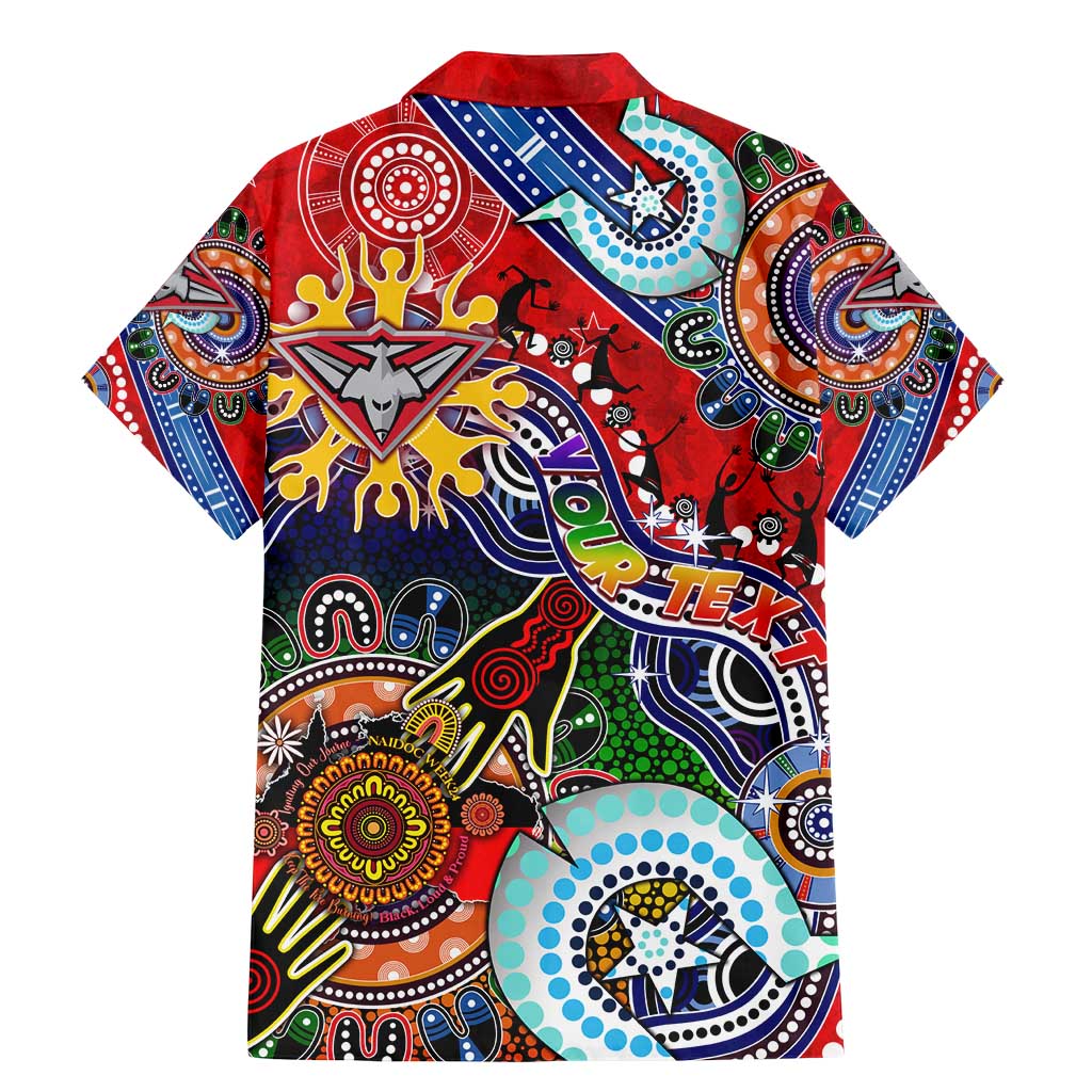 Custom NAIDOC Week 2024 Essendon Bombers Family Matching Mermaid Dress and Hawaiian Shirt Australia Aboriginal Dot Painting