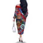 Custom NAIDOC Week 2024 Essendon Bombers Family Matching Off The Shoulder Long Sleeve Dress and Hawaiian Shirt Australia Aboriginal Dot Painting