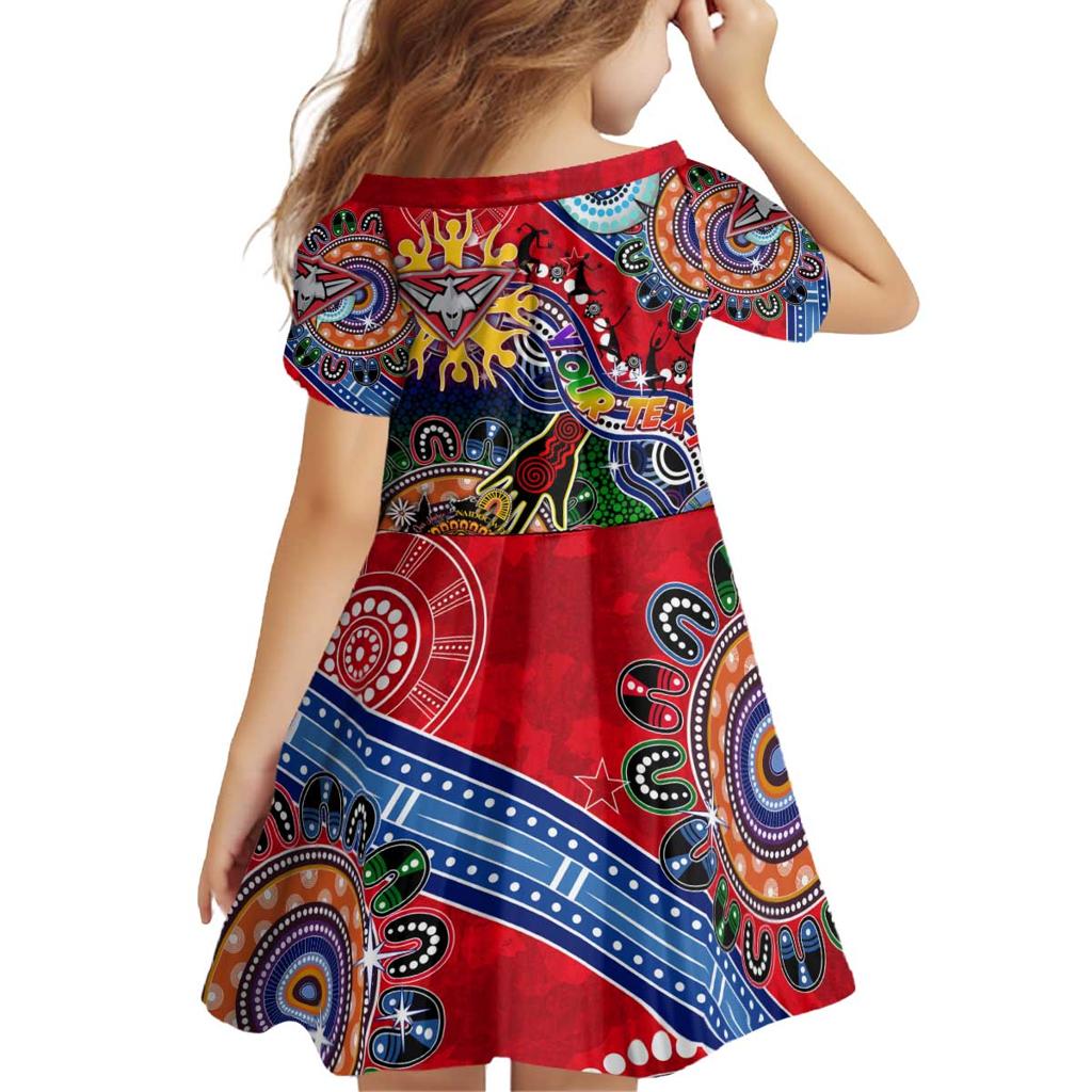 Custom NAIDOC Week 2024 Essendon Bombers Family Matching Off Shoulder Short Dress and Hawaiian Shirt Australia Aboriginal Dot Painting
