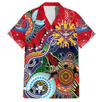 Custom NAIDOC Week 2024 Essendon Bombers Family Matching Summer Maxi Dress and Hawaiian Shirt Australia Aboriginal Dot Painting