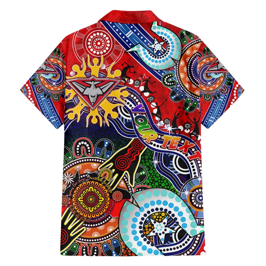 Custom NAIDOC Week 2024 Essendon Bombers Family Matching Tank Maxi Dress and Hawaiian Shirt Australia Aboriginal Dot Painting