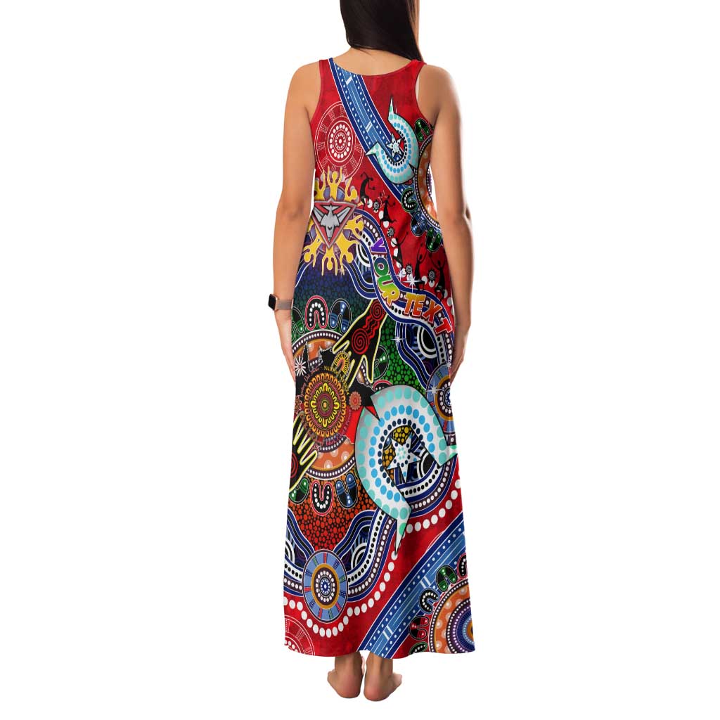 Custom NAIDOC Week 2024 Essendon Bombers Family Matching Tank Maxi Dress and Hawaiian Shirt Australia Aboriginal Dot Painting