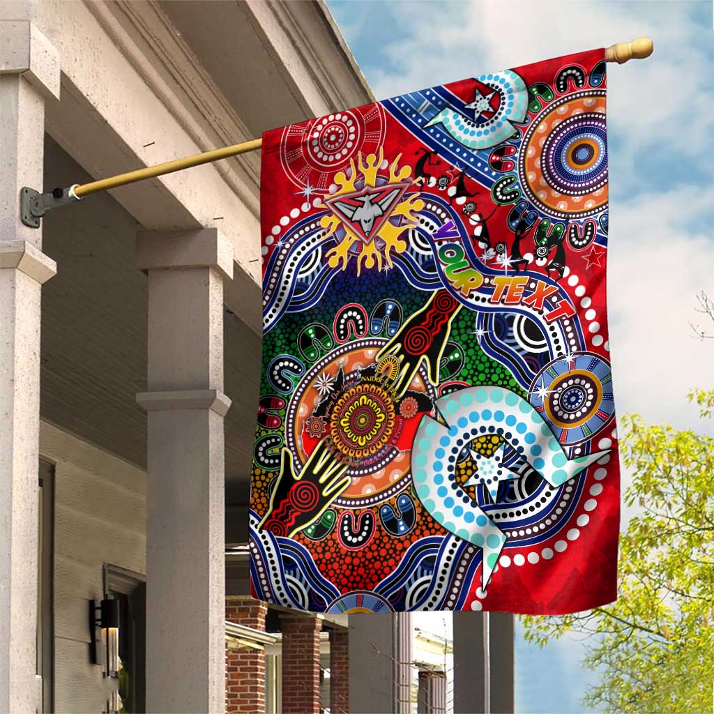 Custom NAIDOC Week 2024 Essendon Bombers Garden Flag Australia Aboriginal Dot Painting