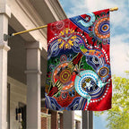Custom NAIDOC Week 2024 Essendon Bombers Garden Flag Australia Aboriginal Dot Painting