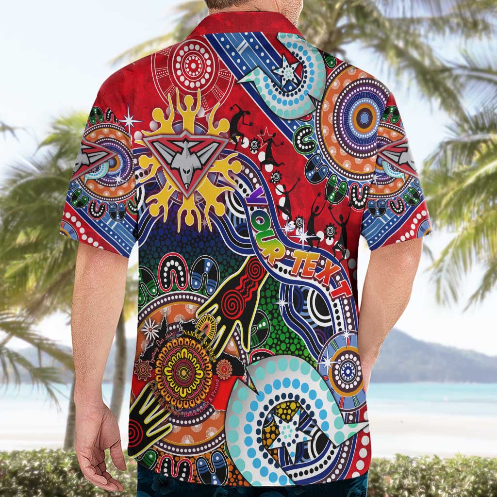 Custom NAIDOC Week 2024 Essendon Bombers Hawaiian Shirt Australia Aboriginal Dot Painting