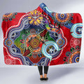Custom NAIDOC Week 2024 Essendon Bombers Hooded Blanket Australia Aboriginal Dot Painting