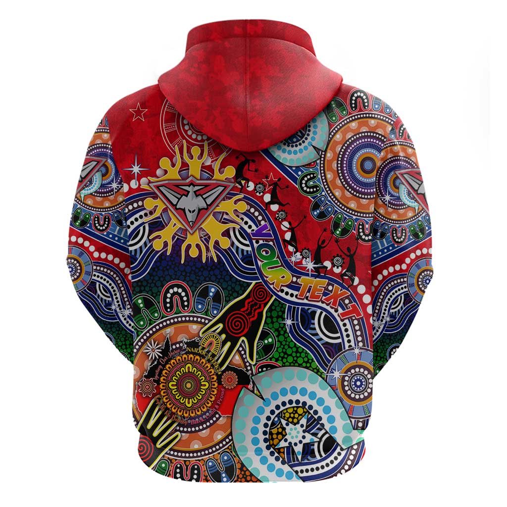 Custom NAIDOC Week 2024 Essendon Bombers Hoodie Australia Aboriginal Dot Painting