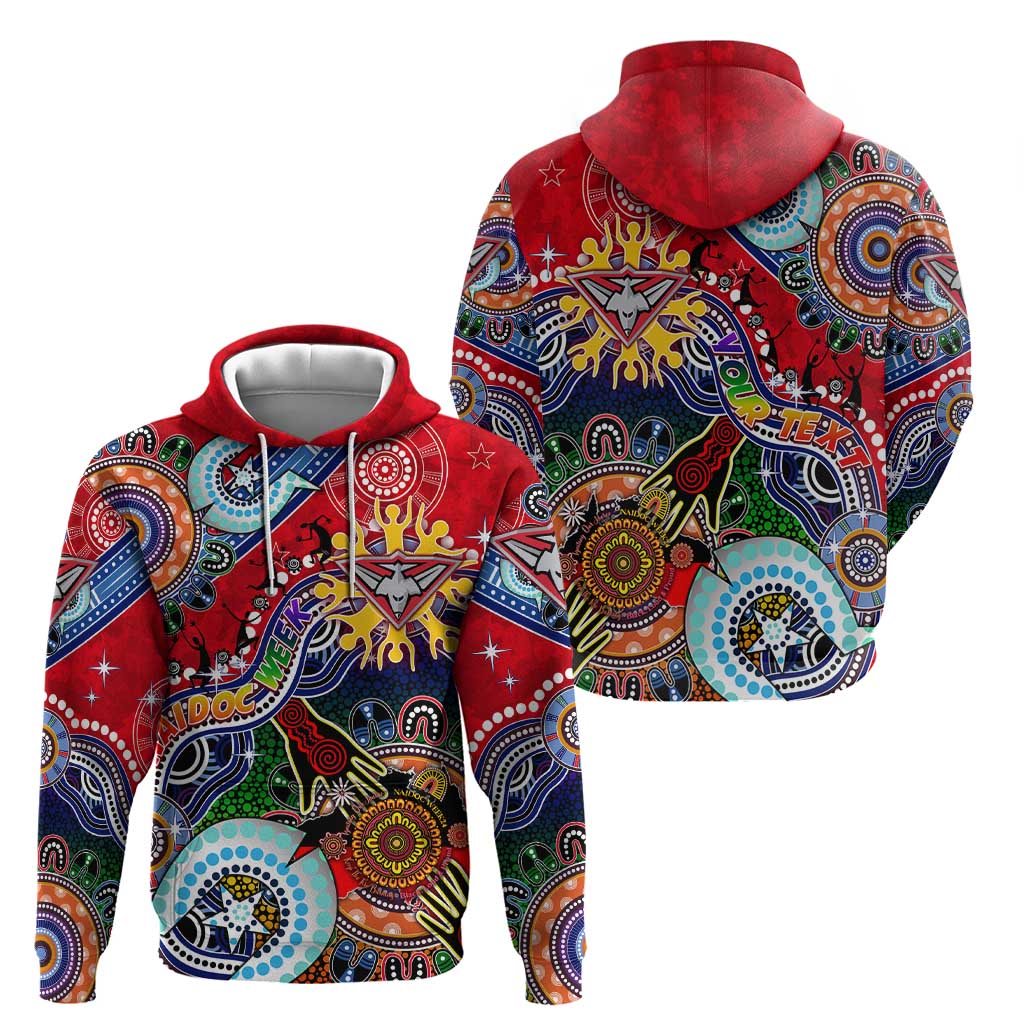 Custom NAIDOC Week 2024 Essendon Bombers Hoodie Australia Aboriginal Dot Painting