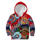 Custom NAIDOC Week 2024 Essendon Bombers Kid Hoodie Australia Aboriginal Dot Painting