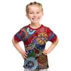 Custom NAIDOC Week 2024 Essendon Bombers Kid T Shirt Australia Aboriginal Dot Painting