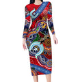 Custom NAIDOC Week 2024 Essendon Bombers Long Sleeve Bodycon Dress Australia Aboriginal Dot Painting