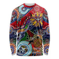 Custom NAIDOC Week 2024 Essendon Bombers Long Sleeve Shirt Australia Aboriginal Dot Painting