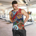 Custom NAIDOC Week 2024 Essendon Bombers Men Tank Top Australia Aboriginal Dot Painting