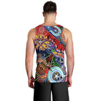 Custom NAIDOC Week 2024 Essendon Bombers Men Tank Top Australia Aboriginal Dot Painting