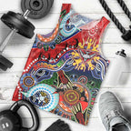 Custom NAIDOC Week 2024 Essendon Bombers Men Tank Top Australia Aboriginal Dot Painting