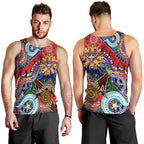 Custom NAIDOC Week 2024 Essendon Bombers Men Tank Top Australia Aboriginal Dot Painting