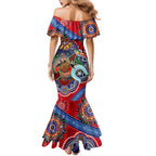 Custom NAIDOC Week 2024 Essendon Bombers Mermaid Dress Australia Aboriginal Dot Painting