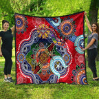 Custom NAIDOC Week 2024 Essendon Bombers Quilt Australia Aboriginal Dot Painting
