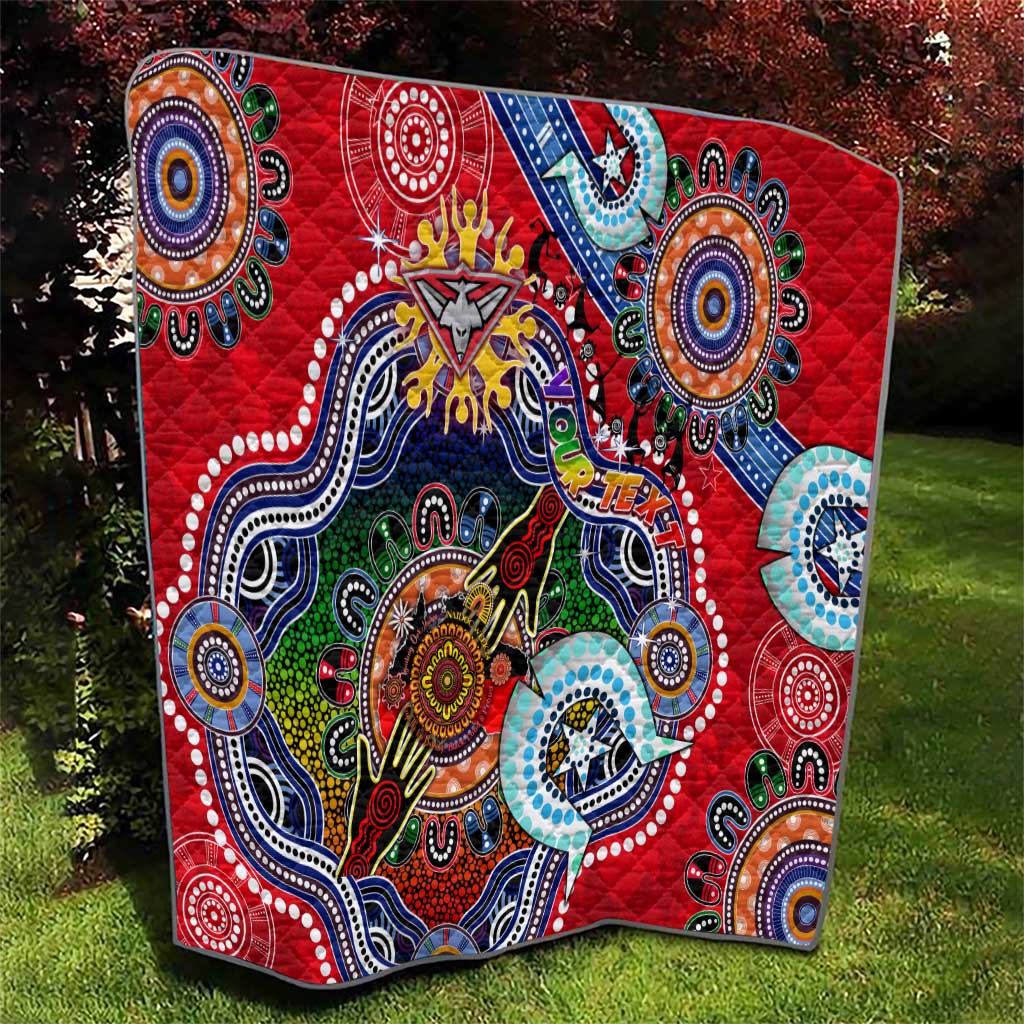Custom NAIDOC Week 2024 Essendon Bombers Quilt Australia Aboriginal Dot Painting