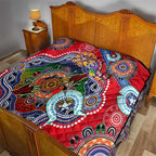 Custom NAIDOC Week 2024 Essendon Bombers Quilt Australia Aboriginal Dot Painting