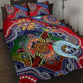 Custom NAIDOC Week 2024 Essendon Bombers Quilt Bed Set Australia Aboriginal Dot Painting
