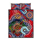 Custom NAIDOC Week 2024 Essendon Bombers Quilt Bed Set Australia Aboriginal Dot Painting