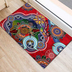 Custom NAIDOC Week 2024 Essendon Bombers Rubber Doormat Australia Aboriginal Dot Painting