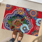 Custom NAIDOC Week 2024 Essendon Bombers Rubber Doormat Australia Aboriginal Dot Painting