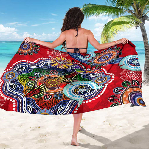 Custom NAIDOC Week 2024 Essendon Bombers Sarong Australia Aboriginal Dot Painting