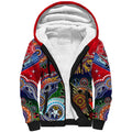 Custom NAIDOC Week 2024 Essendon Bombers Sherpa Hoodie Australia Aboriginal Dot Painting