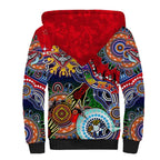 Custom NAIDOC Week 2024 Essendon Bombers Sherpa Hoodie Australia Aboriginal Dot Painting