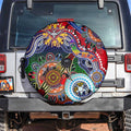 Custom NAIDOC Week 2024 Essendon Bombers Spare Tire Cover Australia Aboriginal Dot Painting