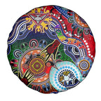 Custom NAIDOC Week 2024 Essendon Bombers Spare Tire Cover Australia Aboriginal Dot Painting