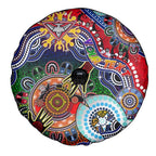 Custom NAIDOC Week 2024 Essendon Bombers Spare Tire Cover Australia Aboriginal Dot Painting