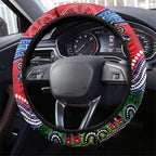 NAIDOC Week 2024 Essendon Bombers Steering Wheel Cover Australia Aboriginal Dot Painting