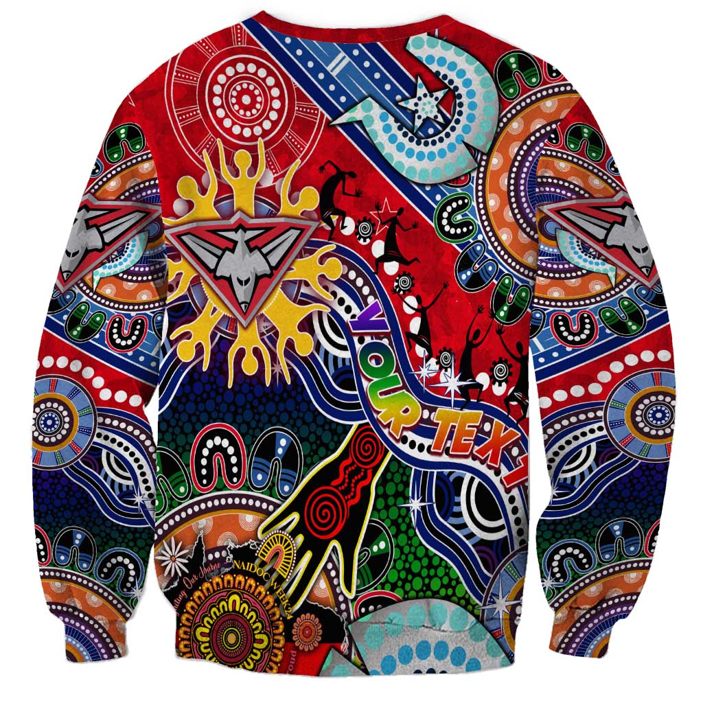 Custom NAIDOC Week 2024 Essendon Bombers Sweatshirt Australia Aboriginal Dot Painting