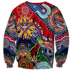 Custom NAIDOC Week 2024 Essendon Bombers Sweatshirt Australia Aboriginal Dot Painting