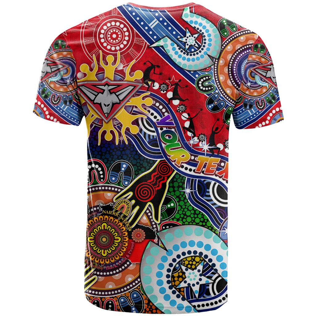 Custom NAIDOC Week 2024 Essendon Bombers T Shirt Australia Aboriginal Dot Painting