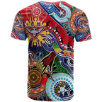 Custom NAIDOC Week 2024 Essendon Bombers T Shirt Australia Aboriginal Dot Painting
