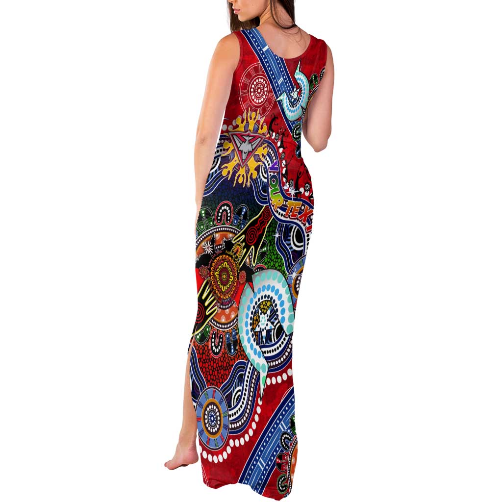 Custom NAIDOC Week 2024 Essendon Bombers Tank Maxi Dress Australia Aboriginal Dot Painting