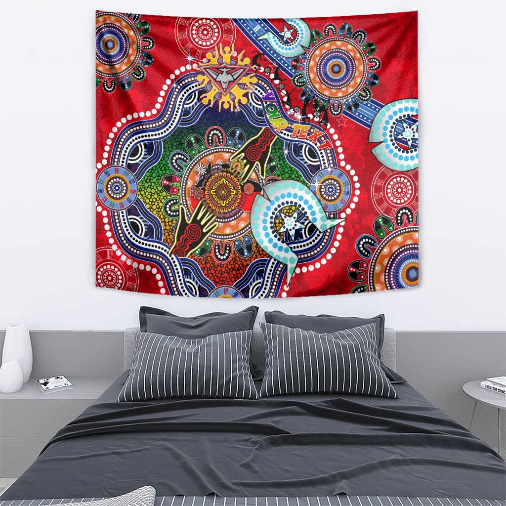 Custom NAIDOC Week 2024 Essendon Bombers Tapestry Australia Aboriginal Dot Painting