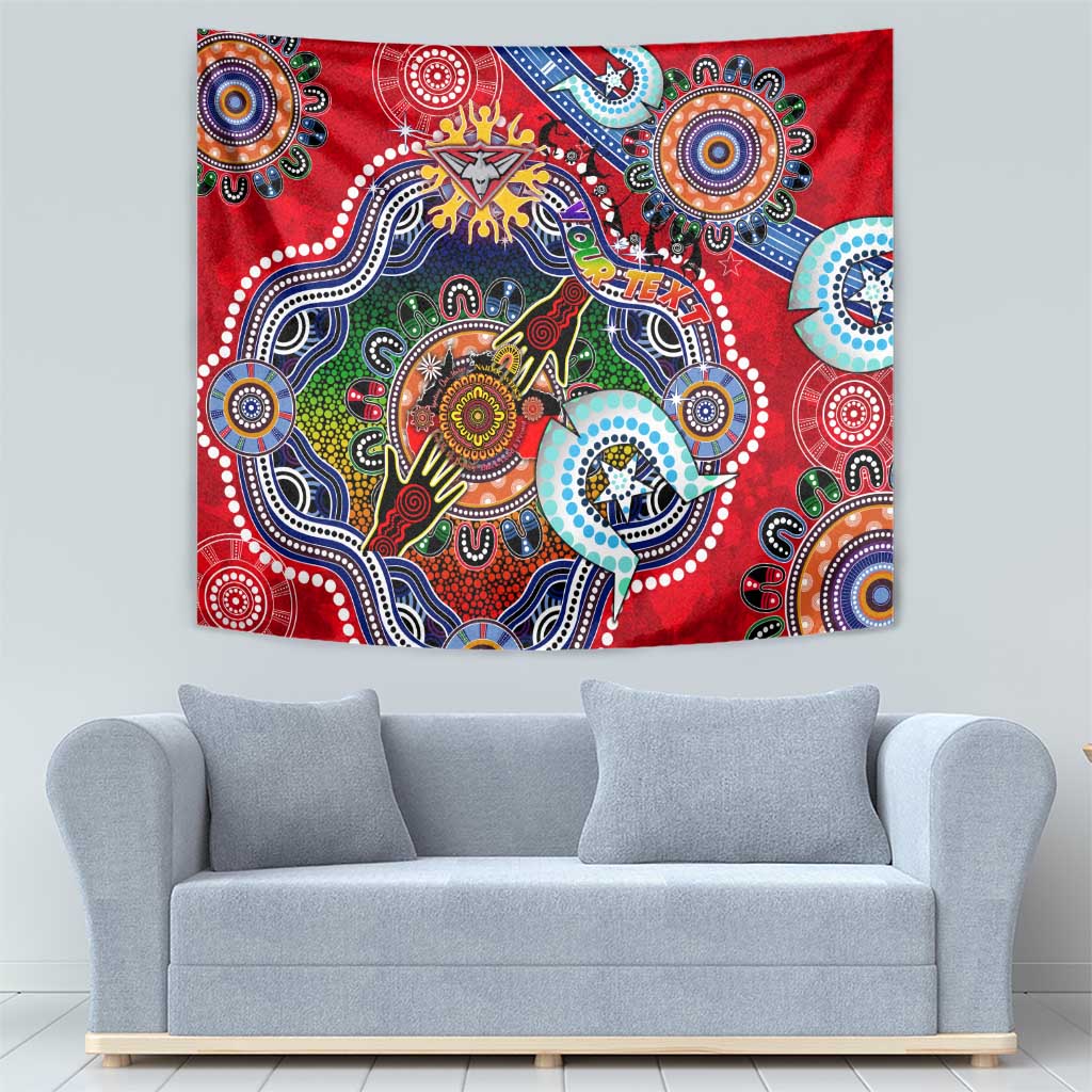 Custom NAIDOC Week 2024 Essendon Bombers Tapestry Australia Aboriginal Dot Painting