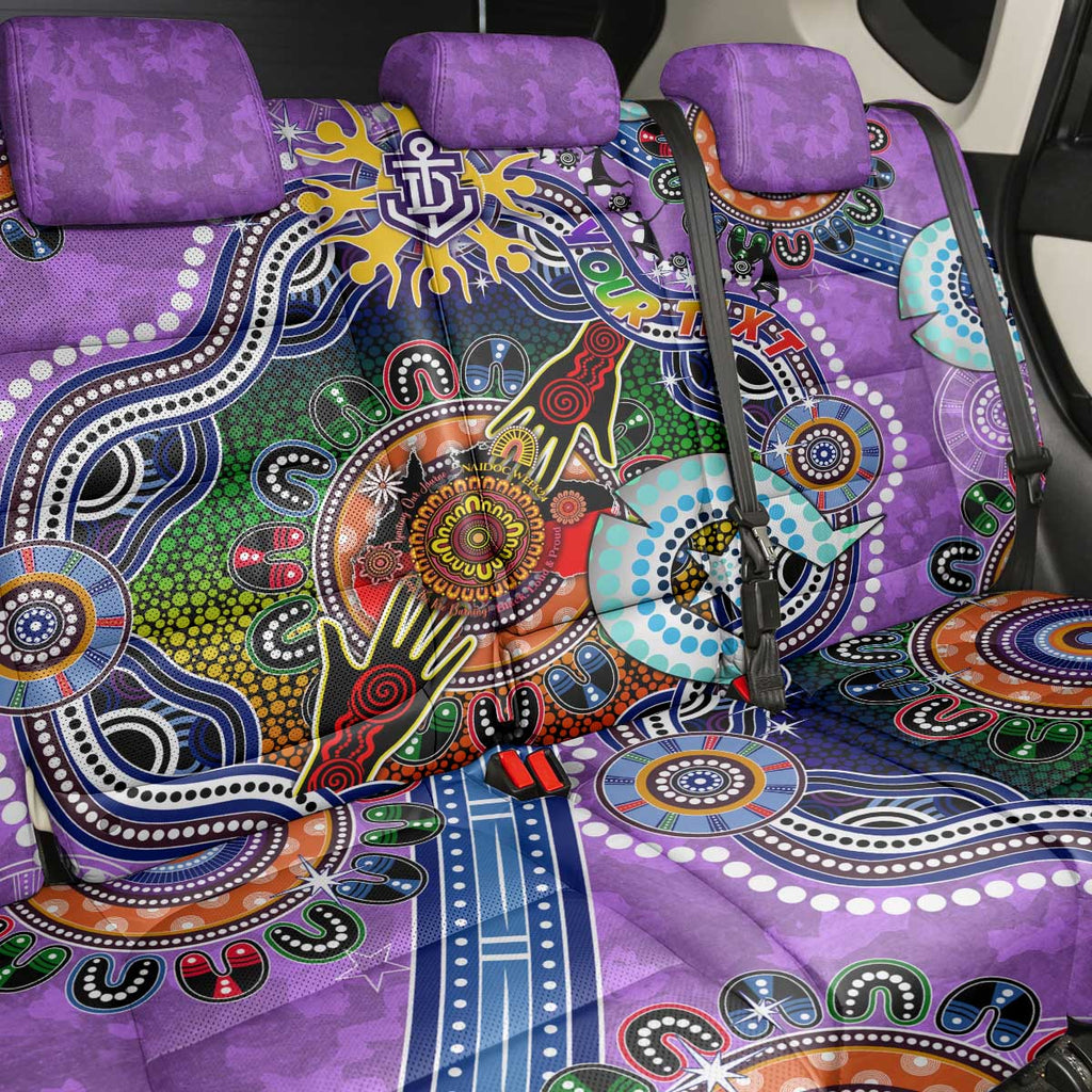 Custom NAIDOC Week 2024 Fremantle Dockers Freo Back Car Seat Cover Australia Aboriginal Dot Painting