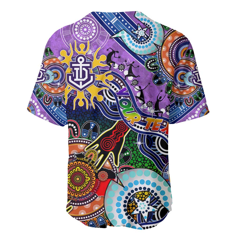 Custom NAIDOC Week 2024 Fremantle Dockers Freo Baseball Jersey Australia Aboriginal Dot Painting